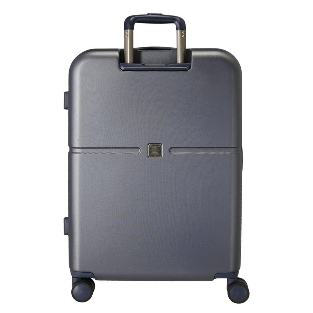Pepe Jeans Kay Juego de maletas Azul 55/70 cms Rígida ABS Cierre TSA integrado 116L 7,54 kgs 4 Ruedas dobles Equipaje de Mano
