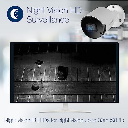 TRENDnet, TV-IP1514PI, Cámara de Red Tipo Bala H.265 PoE de 5 MP para Interiores/Exteriores, clasificación IP66, visión Nocturna por Infrarrojos de hasta 30 m (98 pies)