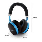 Powerade 480189 ANC - Auriculares de Diadema con reducción de Ruido (Bluetooth apTX, Baja latencia y Manos Libres Integrado, autonomía de 24 Horas), Color Negro y Azul