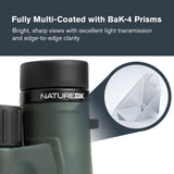 Celestron 71330 Nature DX 8x32: prismáticos con prisma BaK-4, verde