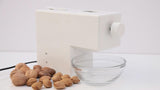 Pelamatic - Máquina Eléctrica para Pelar y Partir Almendras, Nueces y Avellanas | Modos Manual y Automático | Regulador de Tamaño | Fácil de Limpiar, Blanco, Plástico