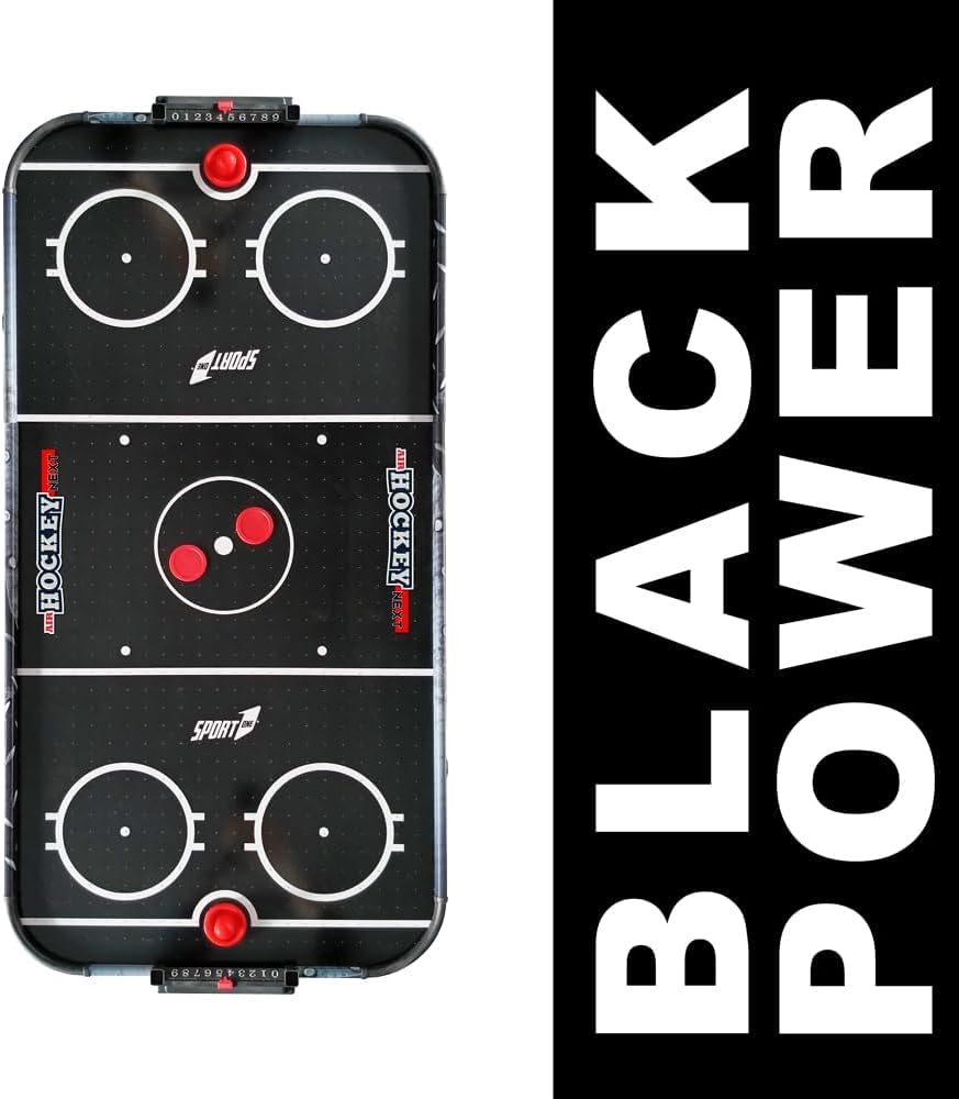 Sport1 Air Hockey Next Vertical. Mesa Plegable de Hockey. Air Mini con Ventilador de 12 V. Mesa de Hockey de Aire Que Ahorra Espacio. Medidas: 121 x 60 x 76 cm. Incluye 2 perillas y 2 Discos. con