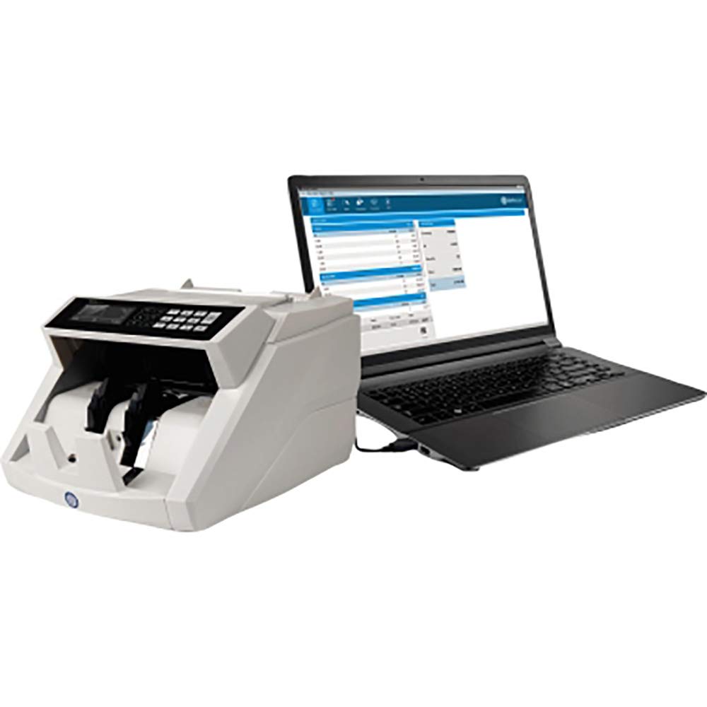 Safescan 2465-S Contadora de billetes cuenta el valor de billetes mezclados de euro - Contadora detectora de billetes falsos en 7 puntos - Máquina para contar billetes clasificados de cualquier divisa