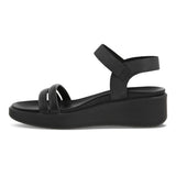 ECCO Flowtedge LX, Sandalias con tacón Mujer, Color Negro, 38 EU
