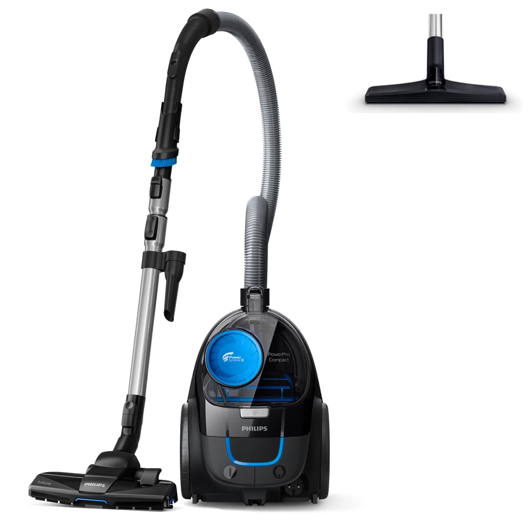 Philips PowerPro Compact FC9331/09 - Aspirador, Sistema Ciclonico sin Bolsa, Deposito 1.5l, Filtro Antialergias, Facil de Limpiar