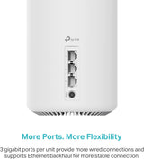 TP-Link Deco XE75 WiFi AI Mesh AXE5400 Mbps, WiFi 6E, 6GHz, Triple Banda Real, Cobertura WiFi de 510㎡, 3 x Puerto Gigabit, Fácil Instalación, hasta 200 Dispositivos, Protección HomeShield