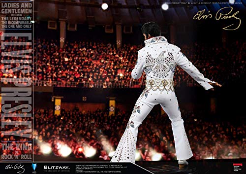 Blitzway Elvis Presley - Estatuilla híbrida de 1/4 a Escala magnífica de Elvis Aaron Presley, 52 cm