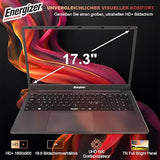 Energizer EnergyBook: portátil de 17,3'' HD+, Intel Celeron, 8 GB de RAM, SSD de 256 GB, gráficos UHD, Windows 11, Teclado QWERTY (Interfaz), USB 3.0, HDMI