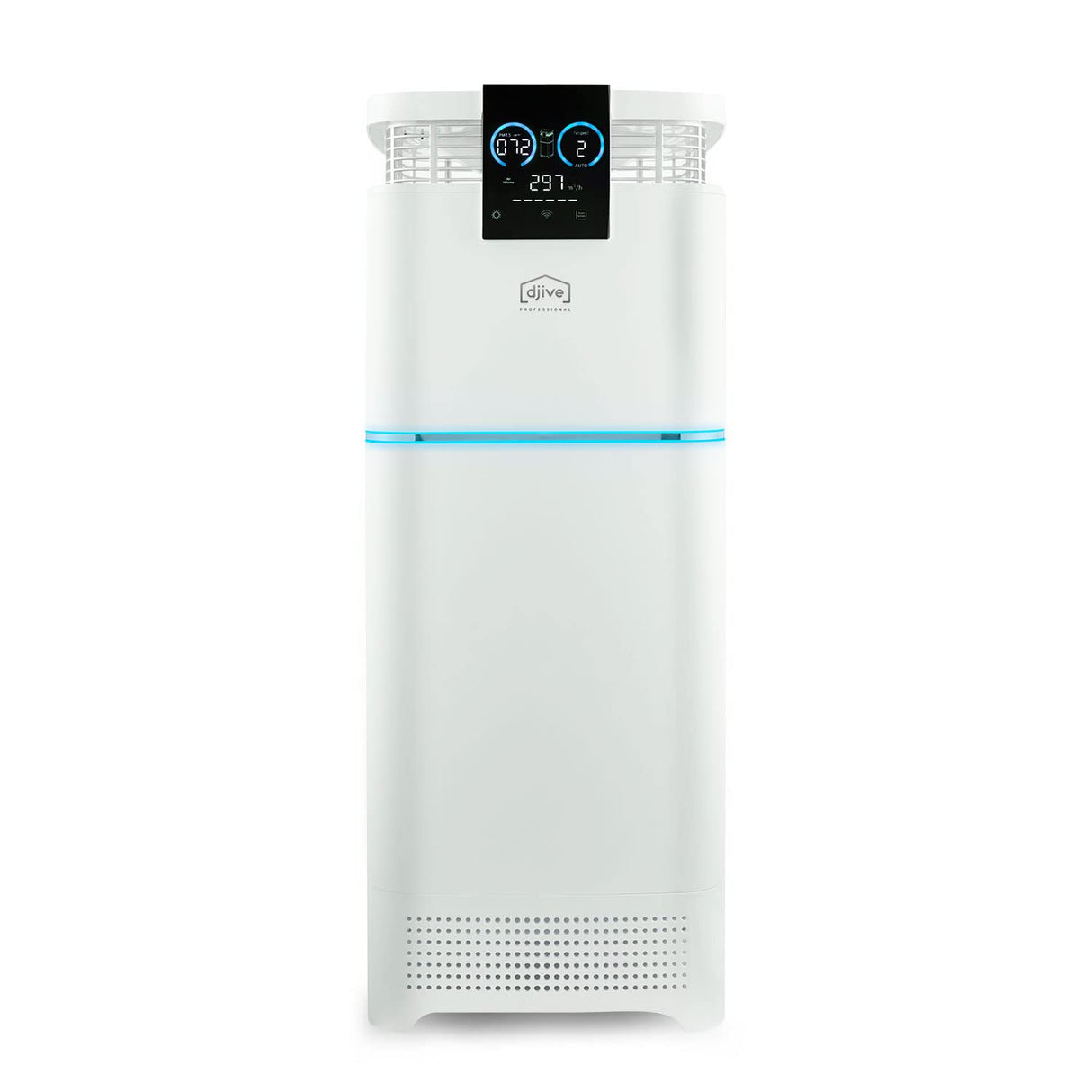 djive Pure 1200 Purificador y humidificador Professional, CADR 697 m³/h, elimina el 99,99% con filtro HEPA H13, UV-C, filtro de carbón activo e ionizador con aplicación & Alexa, hasta 200 m²