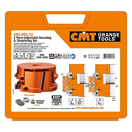 CMT 694.005.31 - Cabezal para biselar y redondear r4 d=124x15-50x31.75