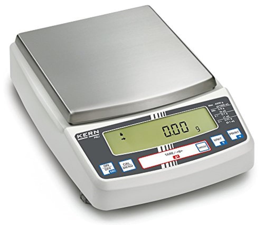 Báscula de precisión con certificación de calibración [Kern PBJ 8200-1M] Báscula de laboratorio multifunción con sistema de pesaje de una sola célula y aprobación de calibración [M], rango de pesaje