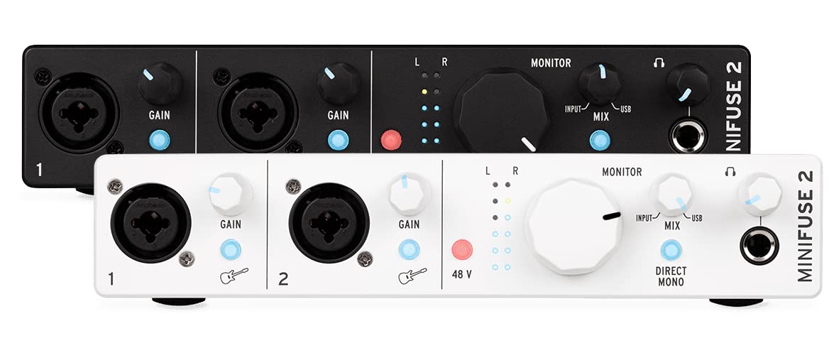 Arturia - MiniFuse 2 - Interface USB de audio y MIDI Compacta con Creative Software para una Grabación Producción, Podcasting, Guitarra - Blanco