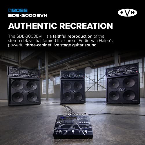 Pedal de delay digital doble edición especial Eddie Van Halen BOSS SDE-3000EVH | 8 auténticos presets de EVH | 2 pedales de delay SDE-3000 integrados