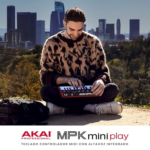 Akai Professional MPK Mini Play MK3 - Teclado Controlador MIDI con Altavoz y Sonidos Integrados, Pads MPC, Teclado Dinámico, Software de Producción Musical y Native Instruments Sound Package