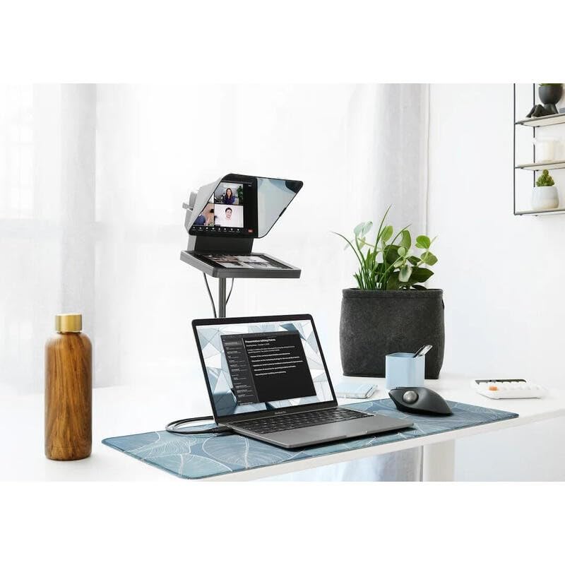 Elgato Prompter – Teleprompter con pantalla incorporada, YouTube, Twitch, Zoom, Teams y más, compatible con DSLR, Webcam, Smartphone, segundo monitor, funciona con Mac, PC & Stream Deck