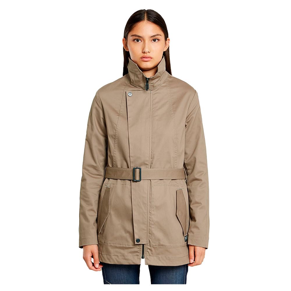 G-STAR Para Mujer Gabardina corta, Beige (taupe gray D25991-D715-G995), L