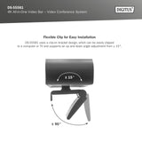 DIGITUS DS-55581 Video Bar Mini, Sistema de videoconferencia - Cámara Webcam 4K UHD 30 Hz ePTZ - 2 Micrófonos internos - Altavoz Interno 2 W - Autoenfoque y Zoom, Cancelación de Eco