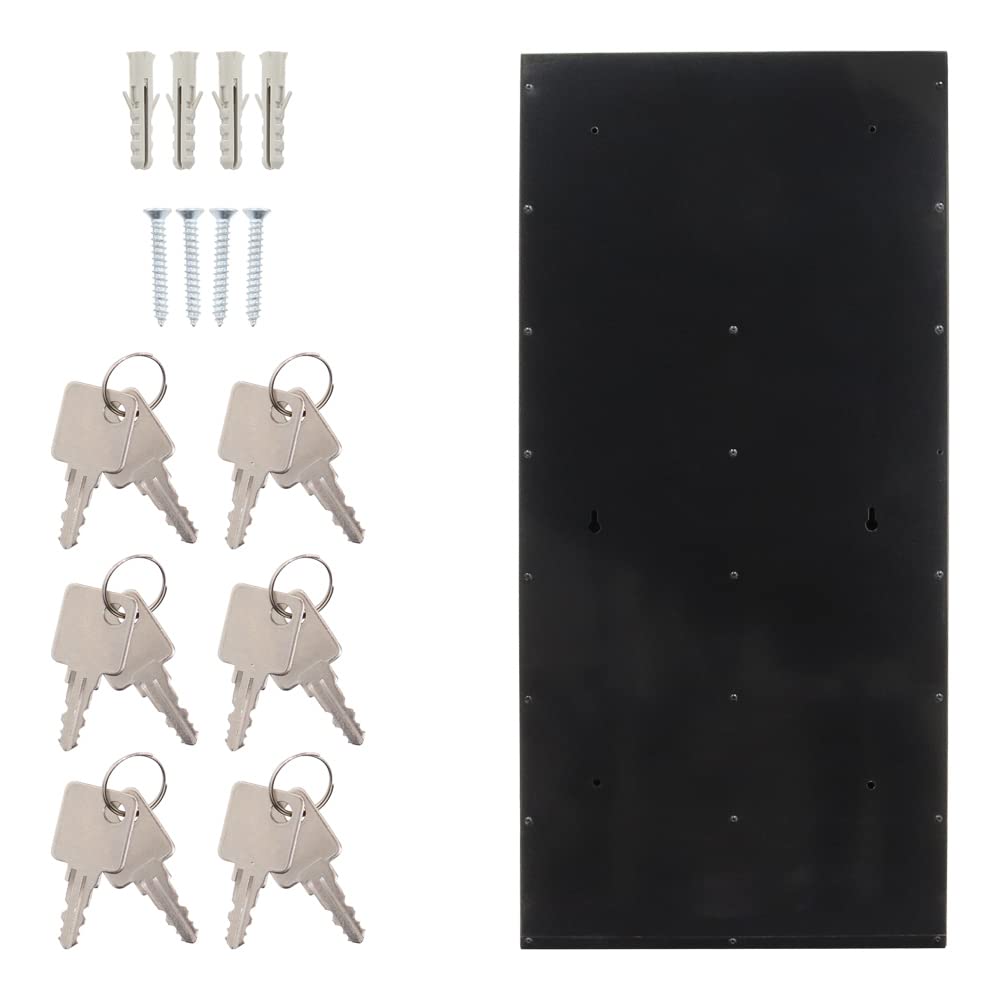Buzón Depot 6 de Rottner, de 6 módulos, Color Plata / Negro, Ideal para comunidades o para exterior (en una zona protegida), acero, Cerradura de cilindro, Tarjetero para cada módulo
