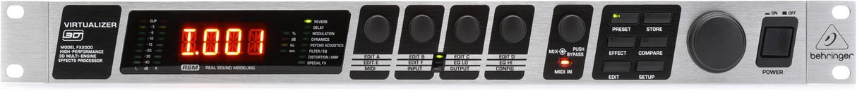 Behringer VIRTUALIZER 3D FX2000 Procesador de efectos multimotor 3D de alto rendimiento