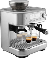 SENCOR Machine Expresso, Espumador de leche, Trituradora de café de grano, Pantalla LCD, Café expreso, Cappuccino, Expresso con Trituradora Barista Express, Excellence Plus, Depósito de agua y café de