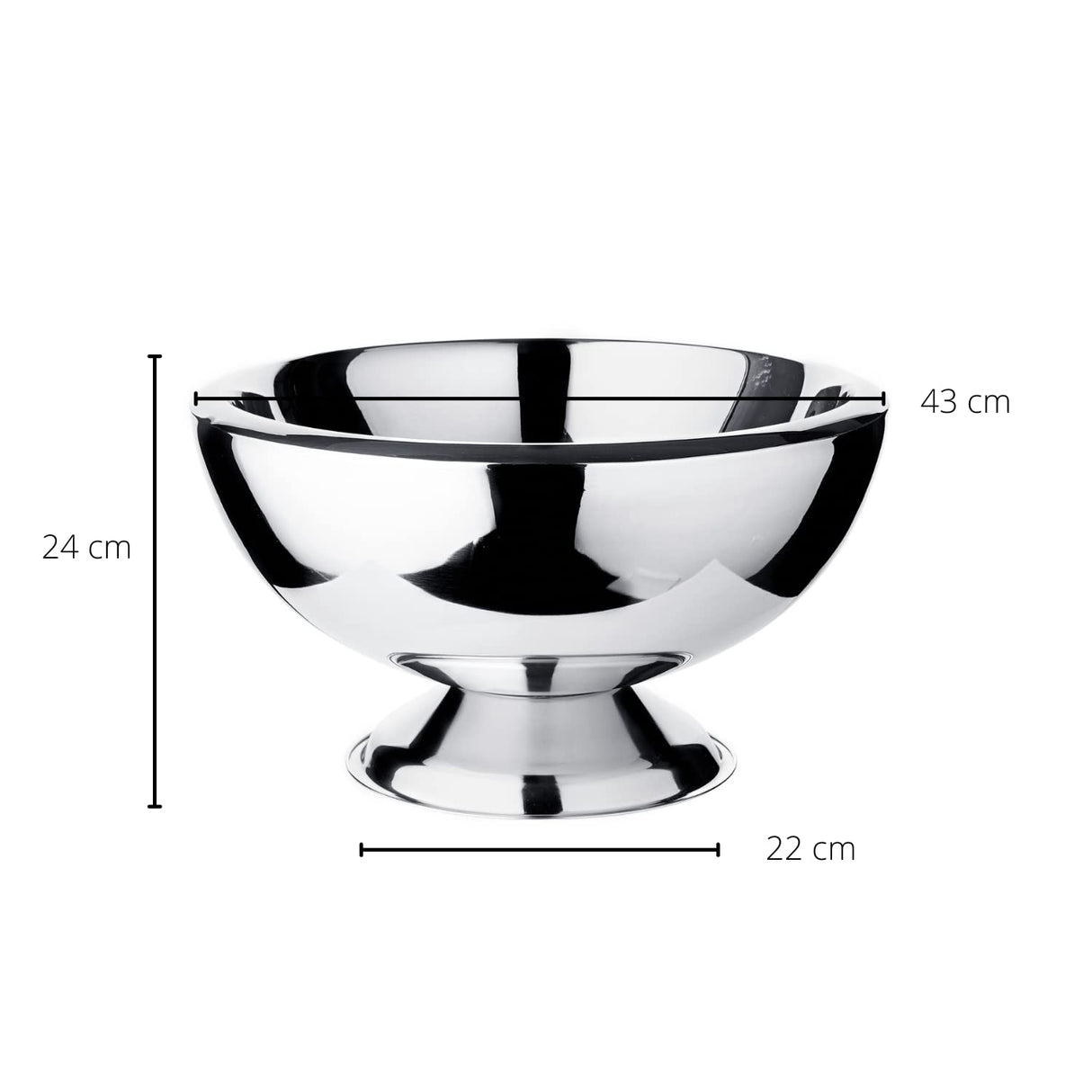 EDZARD Champañera Cadiz Lisa Ø 43 cm Enfriadores de Botellas de Vino, Multicolor, Único
