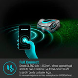 Gardena Robot cortacésped Smart SILENO Life 1500 m²: tecnología Lona AI, Control con aplicación, SensorControl, para Pendientes máx. 35 por ciento, Incl. Pasarela Inteligente, versión ES (19704-74)