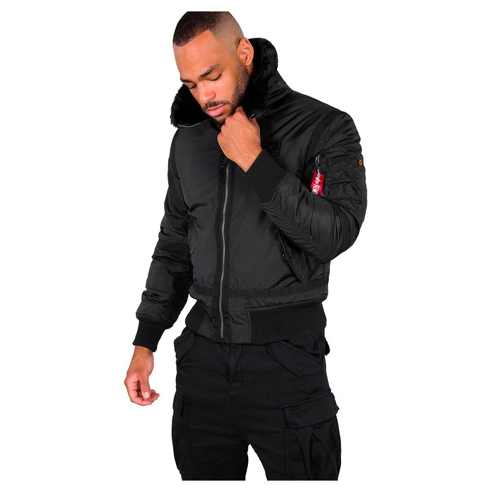 ALPHA INDUSTRIES B15-3 TT Chaqueta, Hombre, Negro (Black - 03), Large