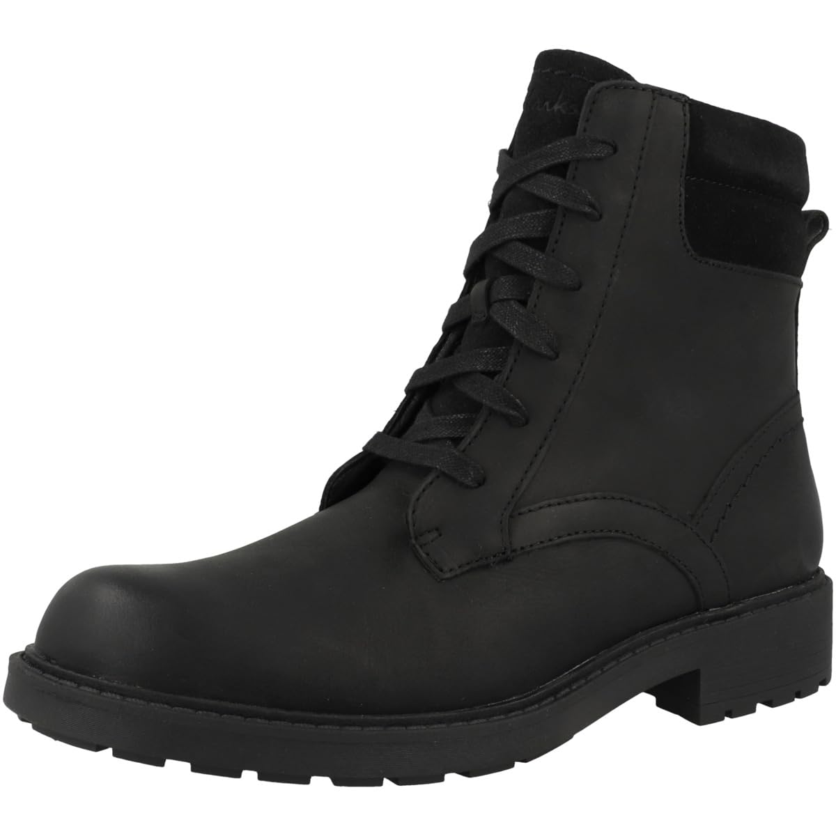 Clarks Orinoco2 Spice Botas de piel para Mujer, Black Leather, 36 EU