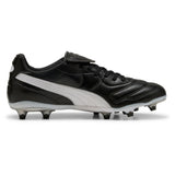 PUMA King Liga FG/AG, Soccer Shoe Unisex Adulto, Black White Silver, 40.5 EU