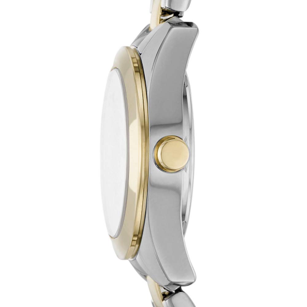 DKNY Reloj para mujer Nolita, movimiento de tres manecillas, 26mm 2T Plata/Oro Caja de acero con correa de acero, NY2922