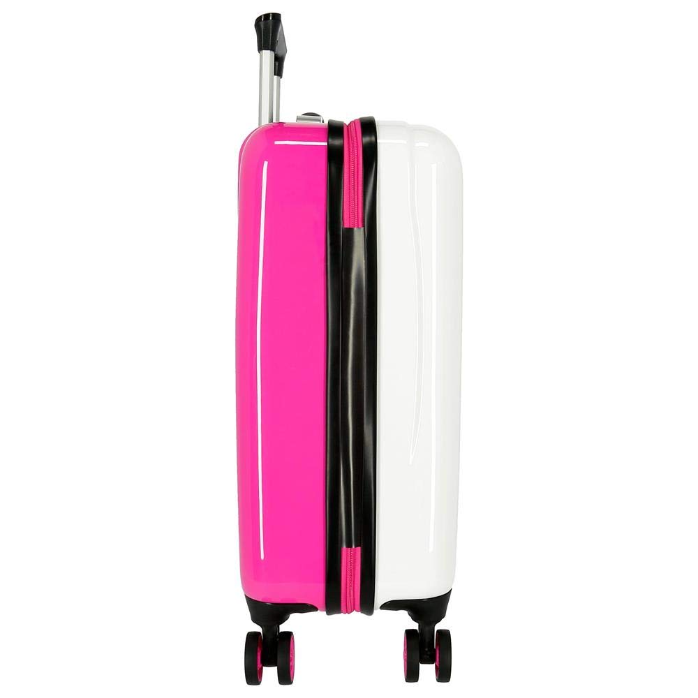 Disney Minnie Magic Maleta de cabina, Rosa, 38 x 55 x 20 cm, Rígida ABS, Cierre combinación, 33 L, 2.8 Kg, 4 Ruedas, Doble Equipaje de Mano