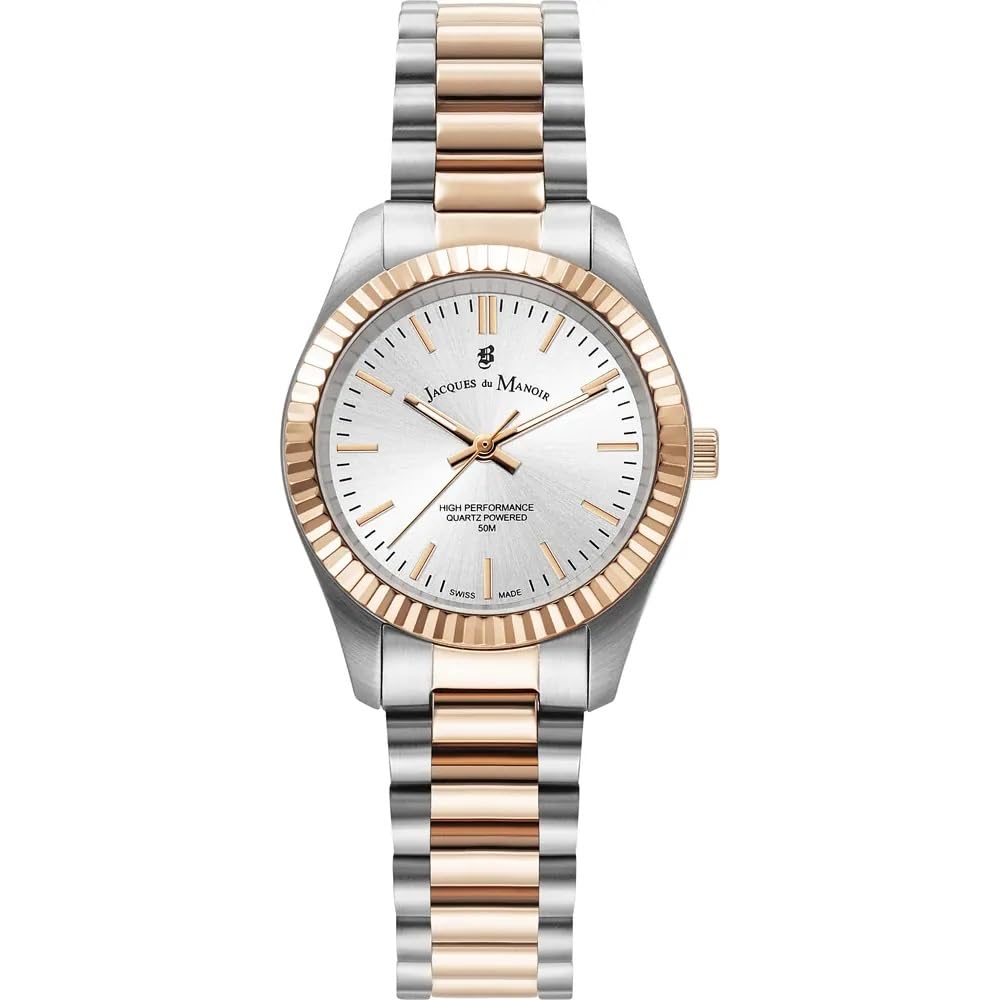 B JACQUES DU MANOIR Reloj Analógico para Mujeres de con Correa en Acero Inoxidable JWL03904