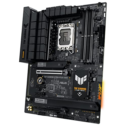 TUF Gaming B760-PLUS WiFi - Placa Base ATX Intel B760 (LGA 1700) con DDR5, Ranura PCIe 5.0, 3X PCIe 4.0 M.2, 12+1 DrMOS, 2.5Gb Ethernet, DisplayPort, HDMI, USB 3.2 Gen 2 Tipo C, Aura Sync