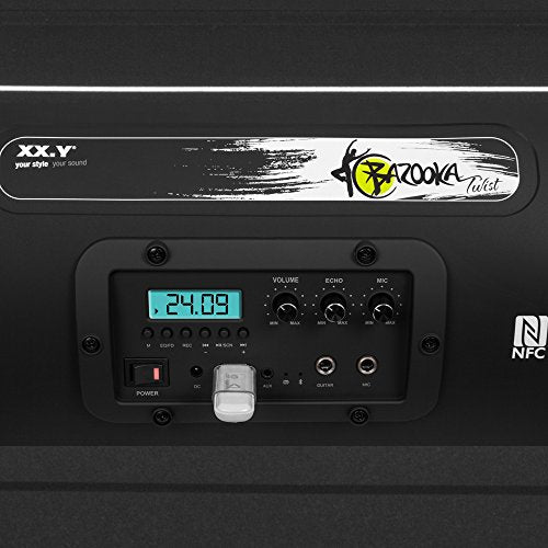 XX. Y P de 137j Altavoz Bluetooth Boom Box (NFC) con Radio FM Integrado, Entrada de batería/Audio para micrófono/Instrumento Musical/Reproductor MP3/Puerto USB Negro