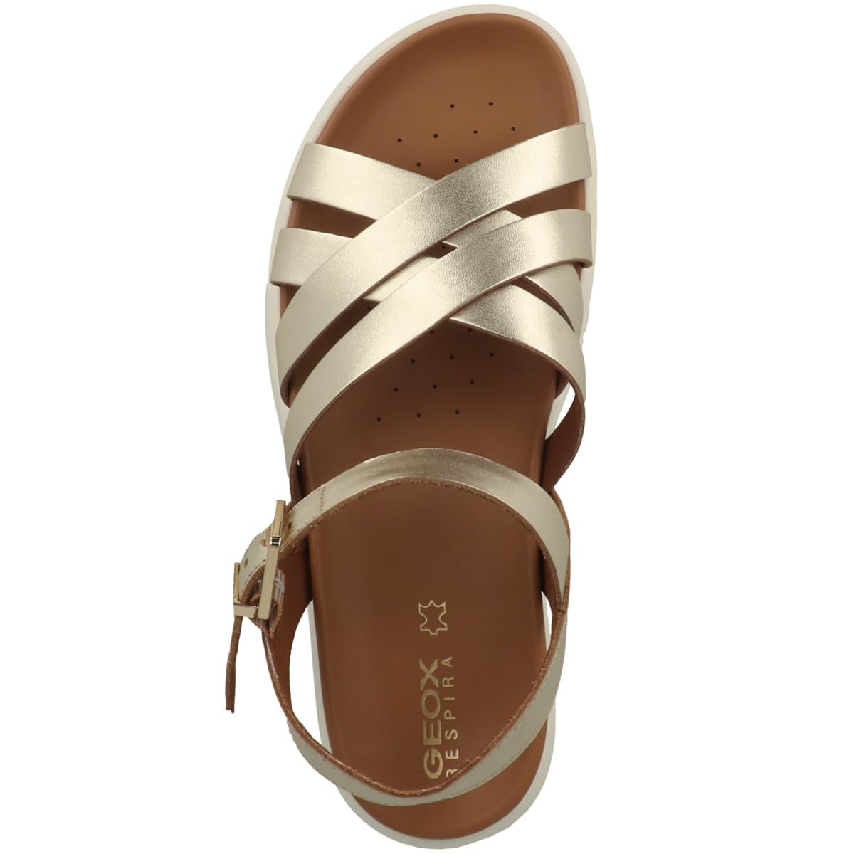 Geox D Xand 2s B, Sandalias Deportivas, Lt Gold, 41 EU