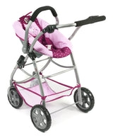 Bayer Chic 2000 637 29 Carrito para muñecas, 3 en 1, Color Morado, Lila/Rosa