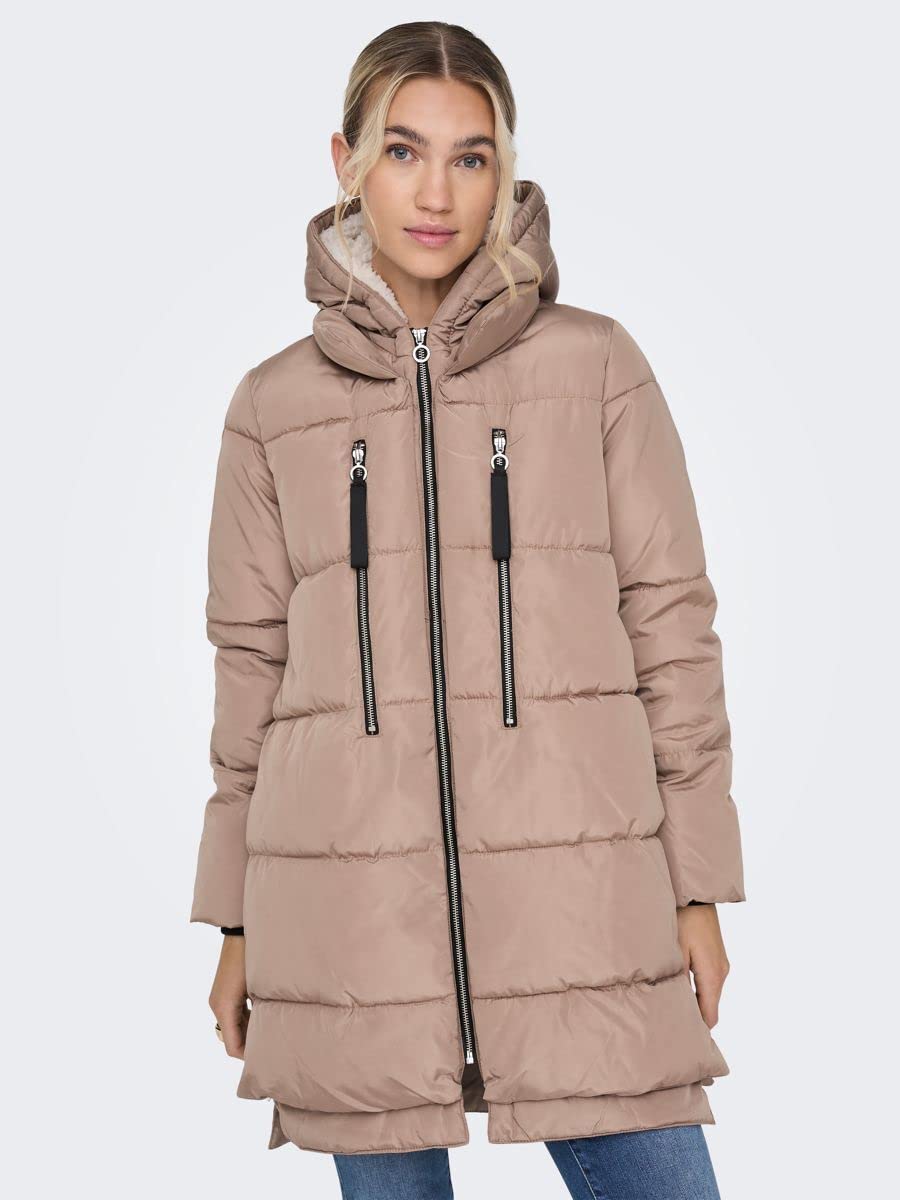 ONLY Onlnora Long Puffer Coat CC Otw Chaqueta, Vajilla, M para Mujer