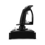 KROM K-FLIGHT -Joystick set, Juego palancas simulador vuelo, Palanca acelerador/dirección, modo interno vibración, Grip sintético mejor agarre, 2 ejes, 2 POV, 16 botones, PC, PS4, Xbox One, Negro