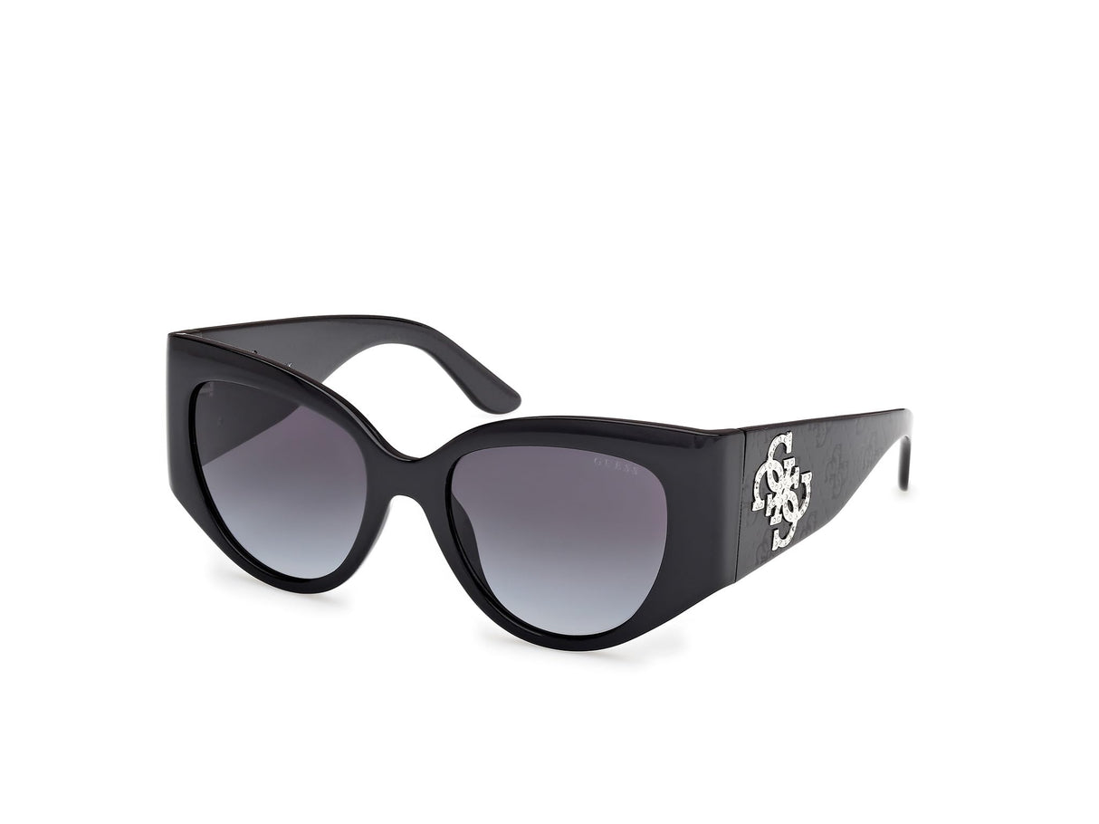 Guess Gu00202 Gafas, 01b Shiny Black, 54/19/135 para Mujer