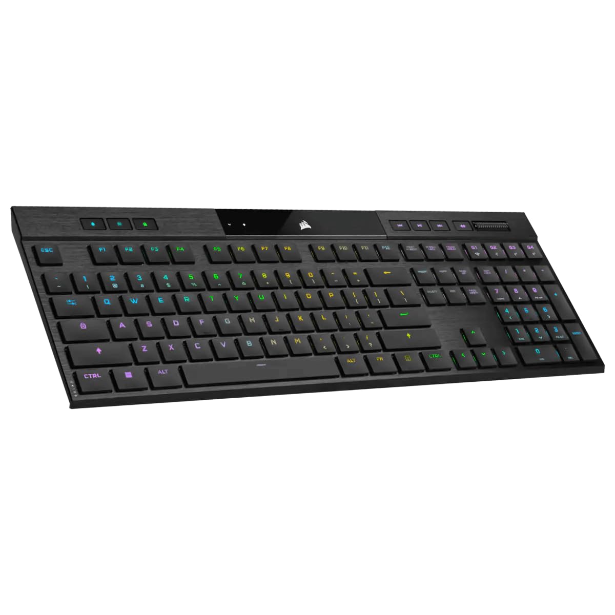 Corsair K100 Air Wireless RGB Keyboard Mandeacutercanique de Juego Ultrafino, Cherry MX interruptores táctiles y Grabador de Perfil bajo – Bluetooth – Compatible con iCUE – PC Mac PS5 PS4 Xbox –