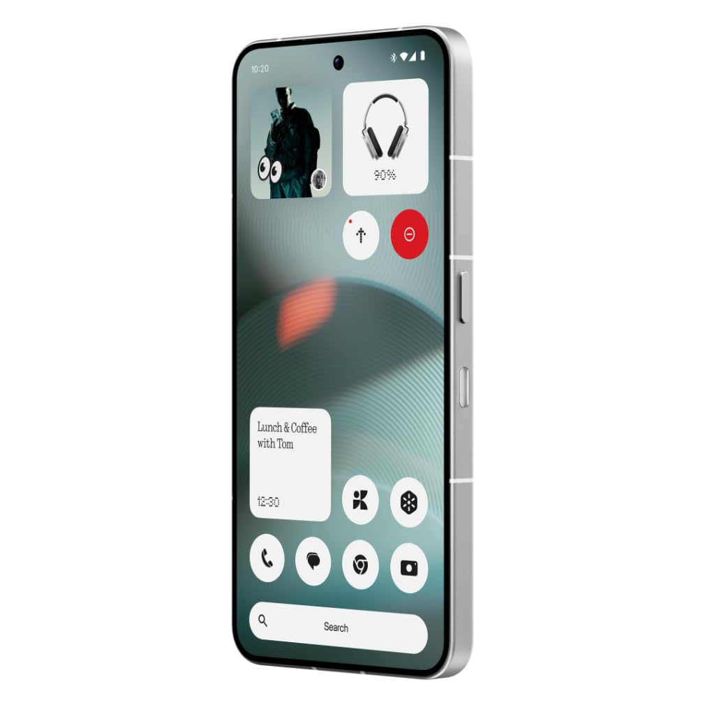 Nothing Phone (3) – Smartphone con Triple Cámara 50MP, Batería de Silicio Carbono de Larga Duración 24h, Pantalla AMOLED 6,67" con 120Hz y Glyph Matrix, 12GB + 256GB - Blanco