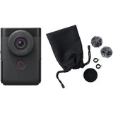 Canon Powershot V10 Vlogging Kit + Accesorios, Cámara Vlogging y Streaming, Sensor 1" 20,9 MP, Vídeo 4K, Objetivo 19mm, Conectividad WiFi, Bluetooth y USB-C, Pantalla Táctil Ángulo Variable, Negro