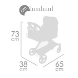 Coche de muñeca 3x1 Plegable - Novedad, para muñecas de hasta 50 cm.