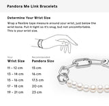 PANDORA ME Pulsera de eslabones de plata de ley con perlas blancas cultivadas en agua dulce, 1