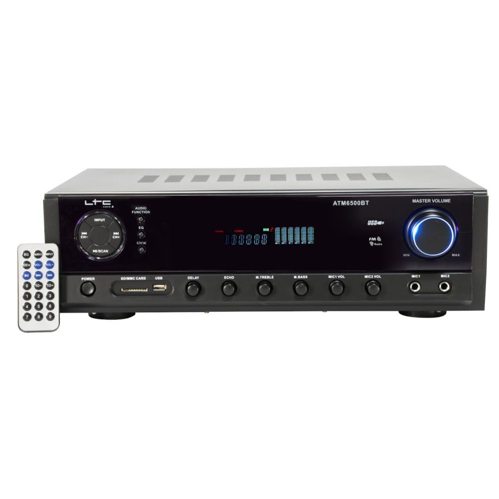 ATM6500BT - LTC - Amplificador HIFI 2 x 50W - USB, SD y Bluetooth - Negro