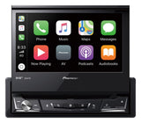Pioneer AVH-Z7200DAB - Reproductor Multimedia 1-DIN, Pantalla táctil desplegable de 7"y 24 bits, conectividad por Cable USB, Apple CarPlay, Android Auto, Dab/Dab+, Waze, Bluetooth, GEQ de 13 Bandas