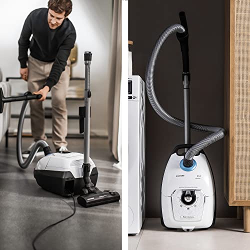 Siemens Aspirador con bolsa Z 7.0 VSZ7442S ideal para alérgicos, filtro higiénico Plus, extremadamente silencioso, boquilla de suelo para parqué, alfombra, baldosas, cable largo, boquilla XXL,