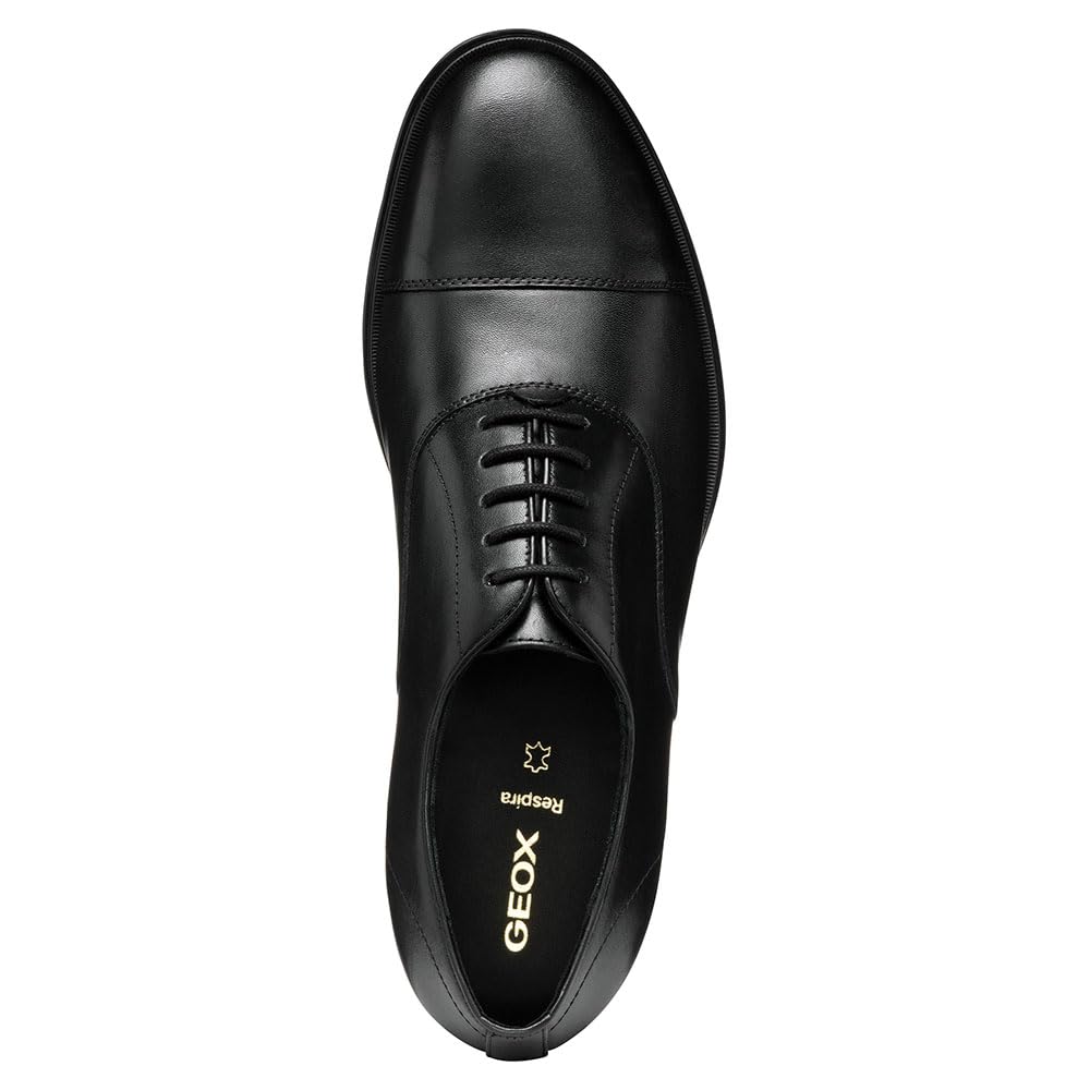 Geox U REZZONICO B, Oxford Hombre, Black, 44 EU