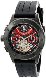Burgmeister BM172-622E - Reloj analógico automático para Hombre con Correa de Silicona, Color Negro