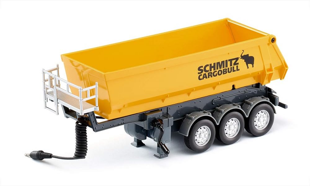 Siku 6734 Control 3-Axled Tipping Semi-Trailer, Yellow